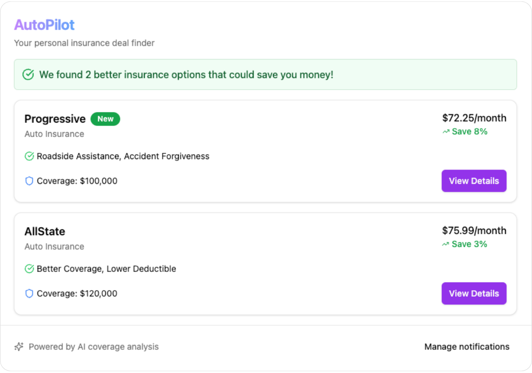 Insurance Autopilot Dashboard